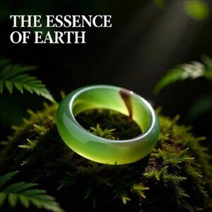 Variegated Green Bands ~ Agate Stone Band Size 7 ~ Friendship + Promise Rings